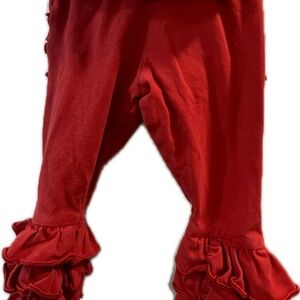 Ruffle Butts Red Vintage-Inspired Leggings